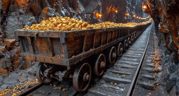 AI image of a gold mine