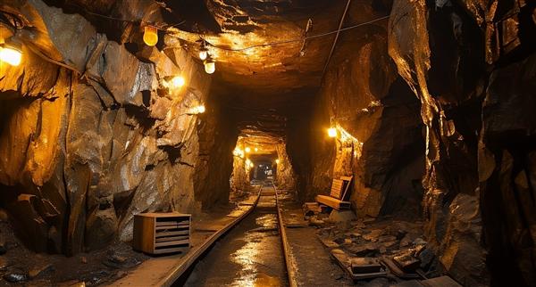 A gold mine underground