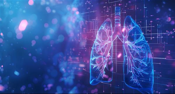 AI image of a lung cross section