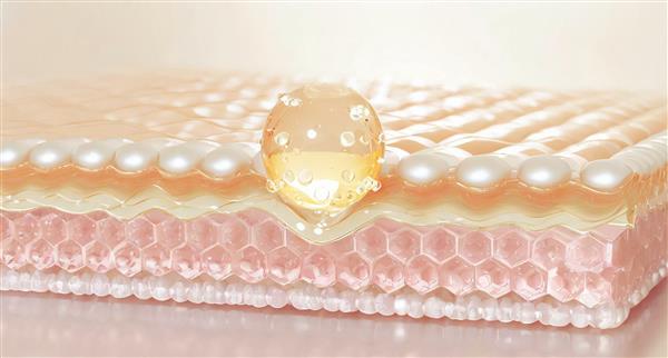 AI generated image of closeup of skin layers.