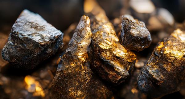 Rocks with gold