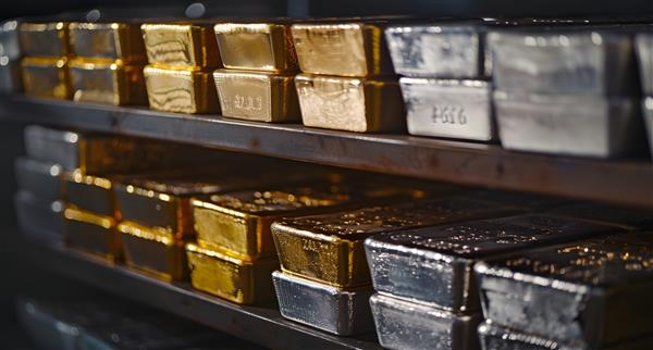 Gold and silver bars