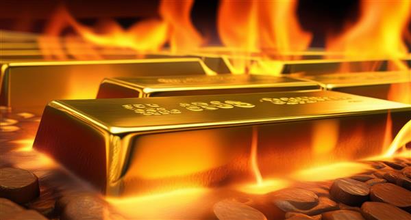 AI image of gold bars