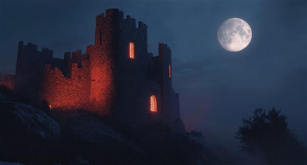 Image of a castle with a red roof