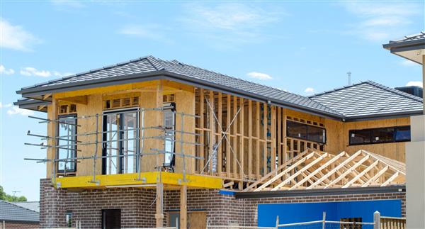 A houe under construction