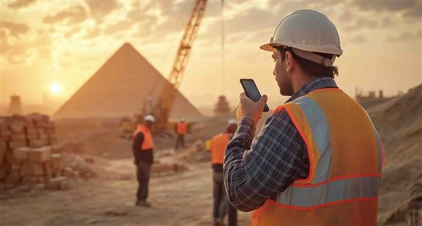 Egypt mining construction concept