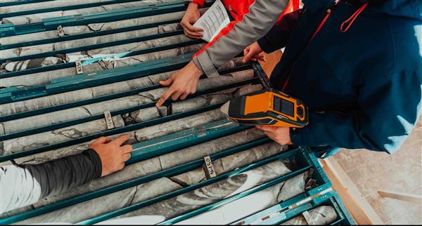 Geotechs inspect core