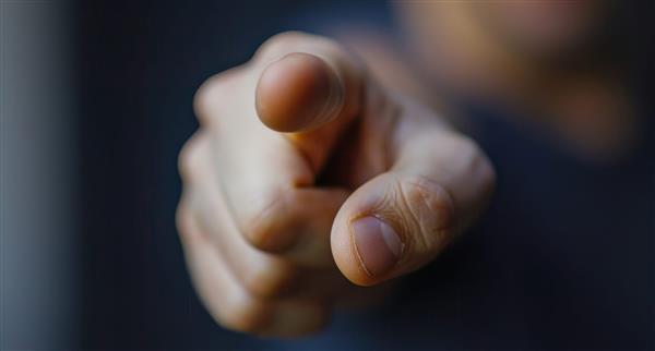 Accusing finger