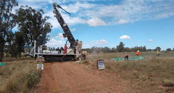 RC rig at Australian Gold and Copper Boxdale target.