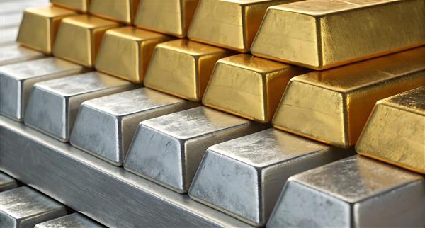 Gold and silver concept