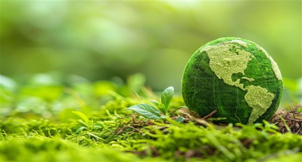 Green globe symbolising environmental issues