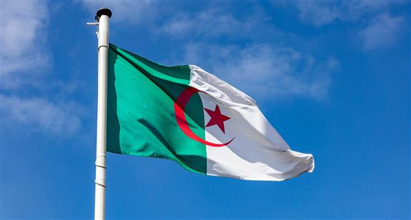 Algerian flag waving