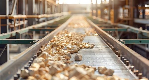 Image of gold being processed.