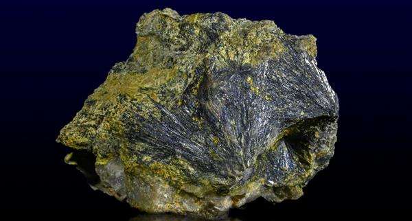 Close up of antimony in rock