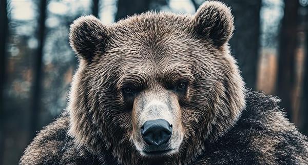 Close up of a grizzly bear