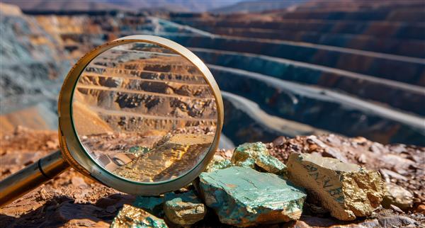Gold ore from an open pit mine