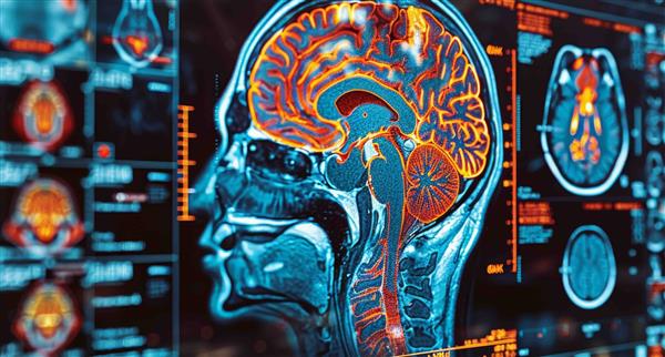 AI gen brain scan concept